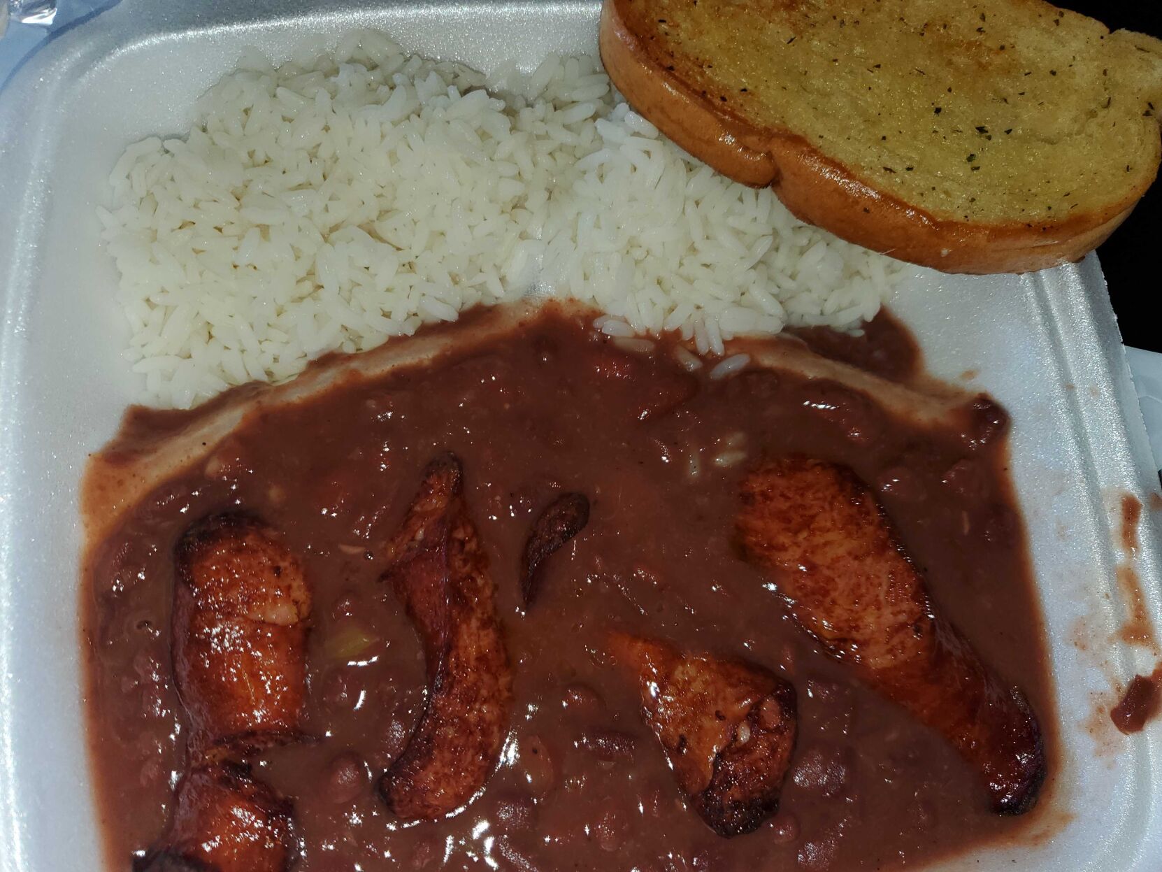 Red Beans and Rice Platter at Goodwood Grill
